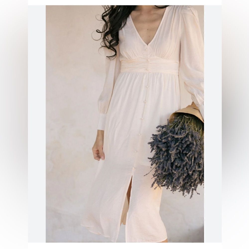 By the River Gabriella dress long billowy sleeves midi length romantic